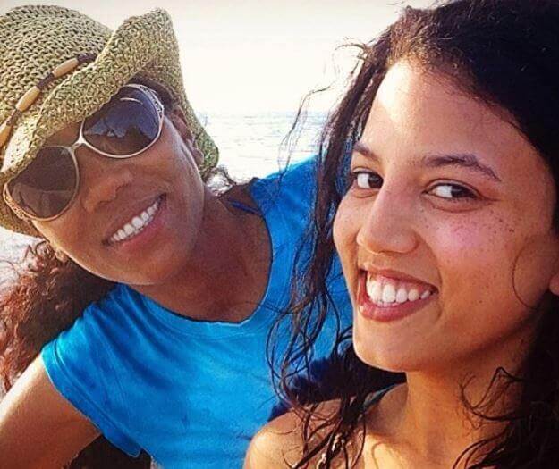With Her Mother On A Vacation
